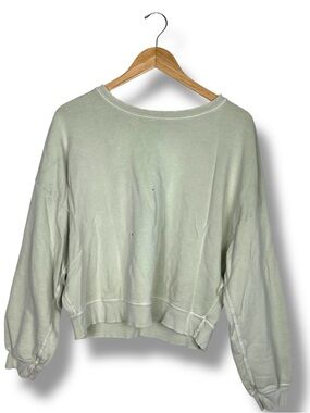 AMO Pullover Sweatshirt Sage Green Baggy Oversized Quiet Luxury XS Made In USA